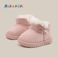 Korean style kids' snow boots - warm, fleece-lined, soft sole, non-slip cotton shoes for boys and girls, toddler shoes for ages 1-6