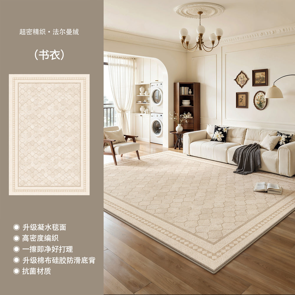 Carpet living room no-wash and wipeable nature medieval style bedroom bedside mat retrofor home coffee table sofa floor mat full cover