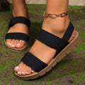 new arrival: plus-size fashionable women's flat sandals with elastic band – perfect for beach and everyday wear (export quality, us/eu style)