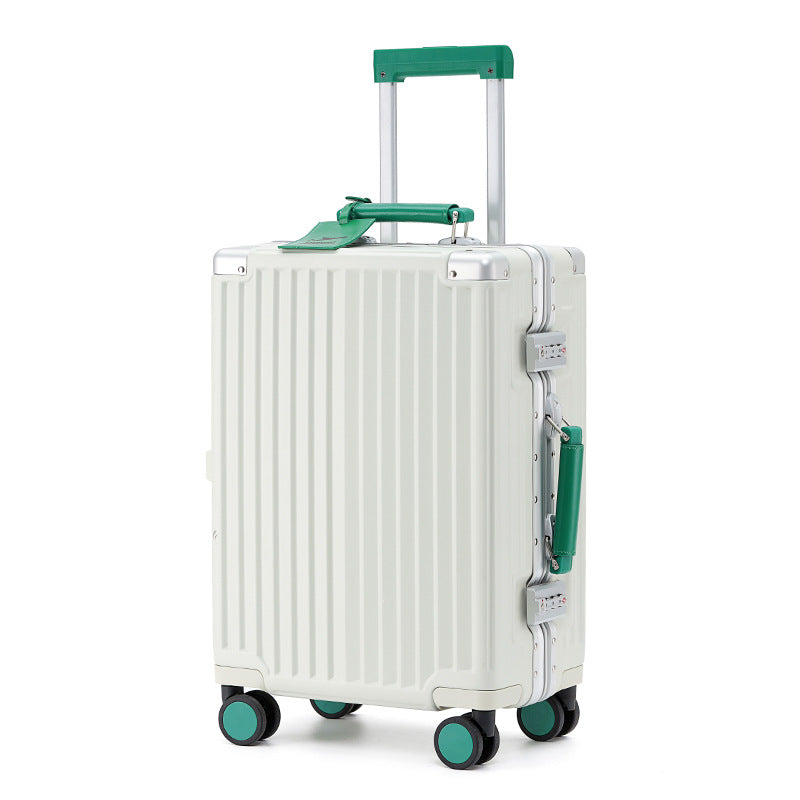 Aluminum frame suitcase 20-inch boarding case 24-inch anti-drop trolley case 26-inch suitcase leather bag password box