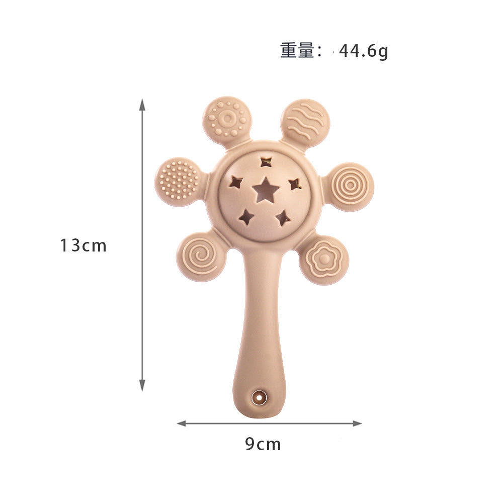Cross-border new products baby silicone palm rattle toothpaste food grade silicone imitation eating hand toys baby grinding teeth toys