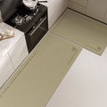 Leather kitchen floor mat non-slip oil-proof wipeable no-wash carpet pvcwaterproof mat whole floor for home stain-resistant mat