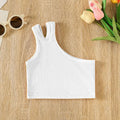 Kids' tank top - summer fashion, european & american style, casual solid color, cotton camisole for girls, trendy pink top