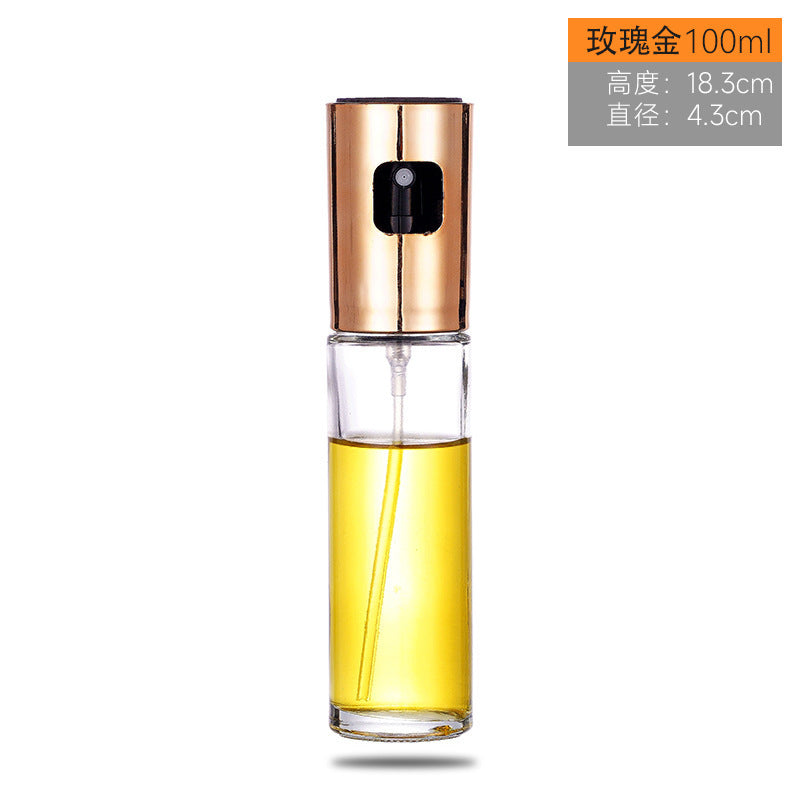 Ready-to-ship high atomization glass oil dispenser, press-type glass oil sprayer, bbq spray oil bottle, kitchen olive oil bottle