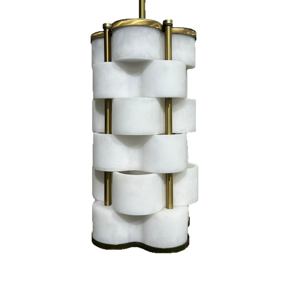 Modern minimalist faux marble pendant light - bedroom bedside, unique restaurant, designer style, light luxury bar, ultra-minimalist lighting fixture