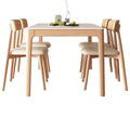 Nordic solid wood slate dining table and chair modern casual log for homeaccessible luxury high-end small apartment cream style dining table