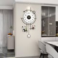 2025 new minimalist modern light luxury panda clock - silent, punch-free wall clock for living room, creative timepiece