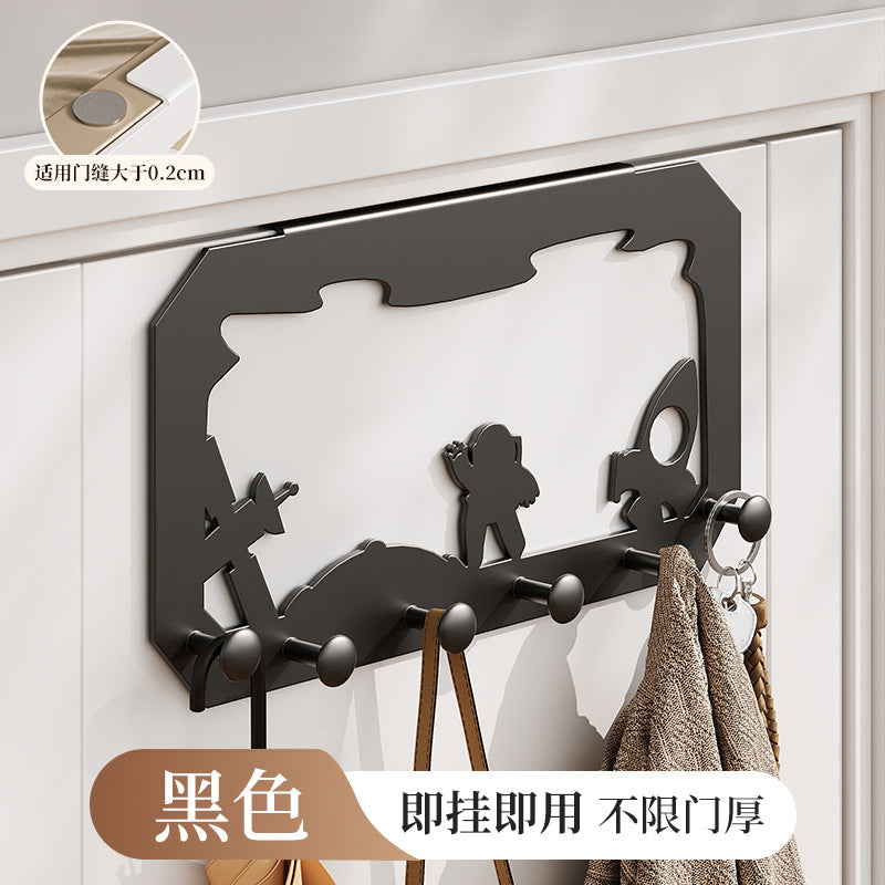 No punching of the hook behind the door, hanging hanger, strong load-bearing storage rack, wall hanging hanger on the door, door back type
