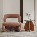 Designer single sofa chair wabi-sabi style homestay apartment leisure backrest bedroom irregular sofa solid wood minimalist