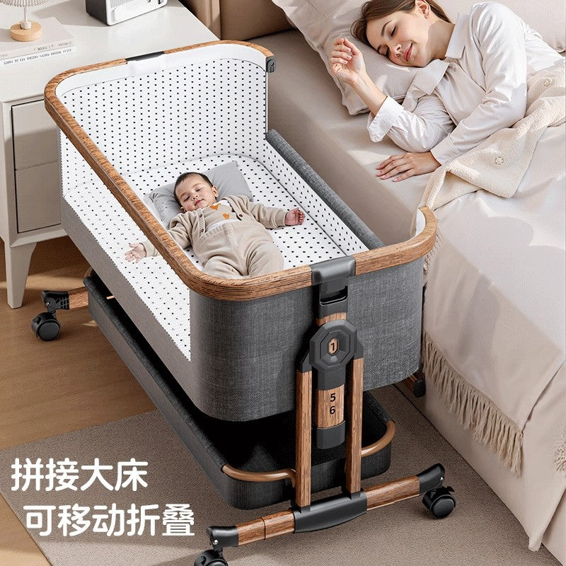 Baby crib mobile baby bed multifunctional patchwork large bed cradle newborn foldable portable for home