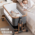 Baby crib mobile baby bed multifunctional patchwork large bed cradle newborn foldable portable for home