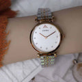 Wholesale stainless steel pearl white watch - women's fashionable, minimalist, elegant, light luxury, trendy, stylish ladies' wristwatch