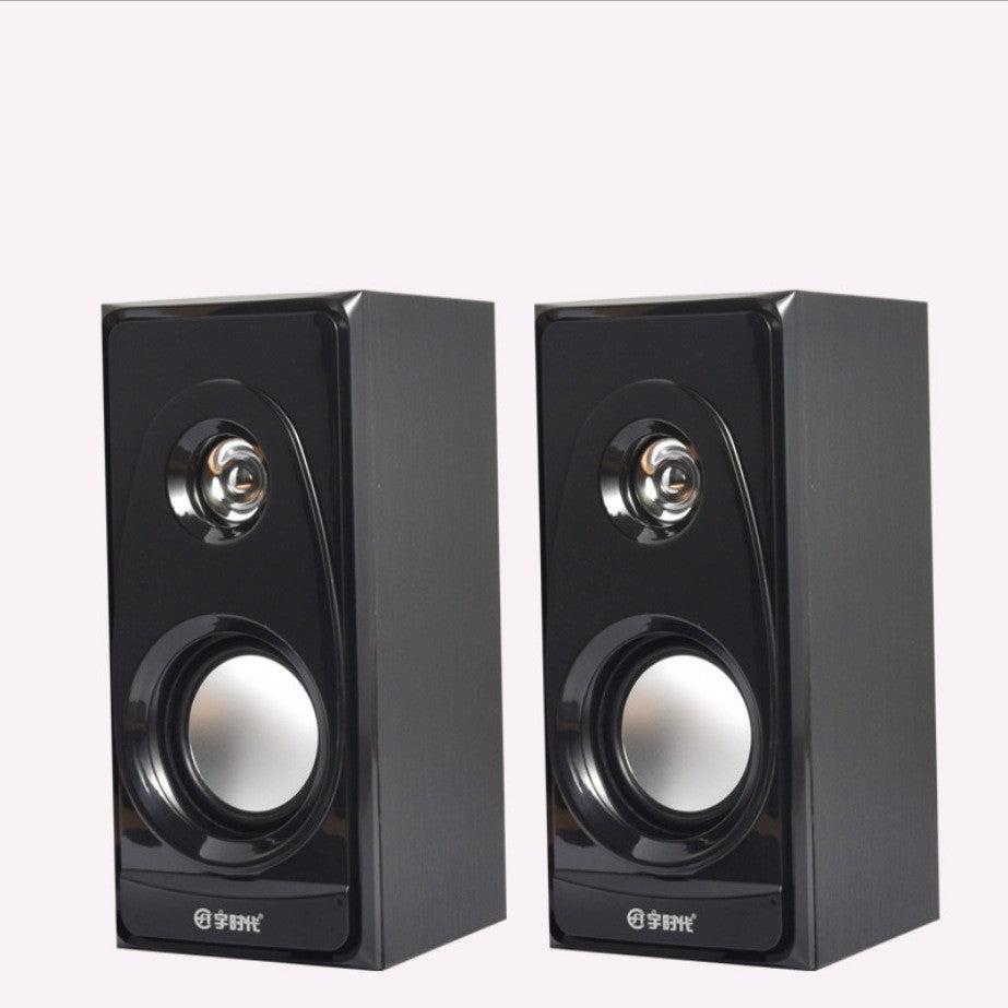 Yu times v09 mini speaker - universal basswood desktop speaker for desktops, laptops, and mobile phones