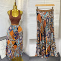 Ethnic floral orange