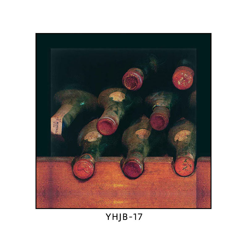 American bar decorative painting retro industrial style creative KTV box red wine glass hanging painting nostalgic wine mural