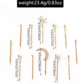 Wholesale alloy electroplated snap hair clips - european & american style cross-border jewelry, moon headwear, unique snowflake layered hair clip set for women