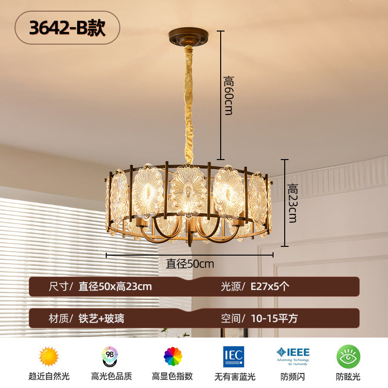 Zhongshan French retro medieval bedroom chandelier Nanyang style restaurant light study tea room room creative shop chandelier