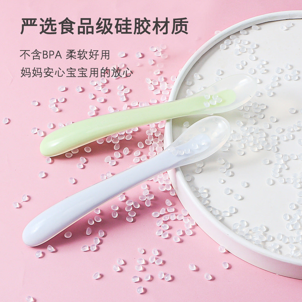 New arrival high-quality baby liquid silicone soft spoon baby food spoon kids food spoon