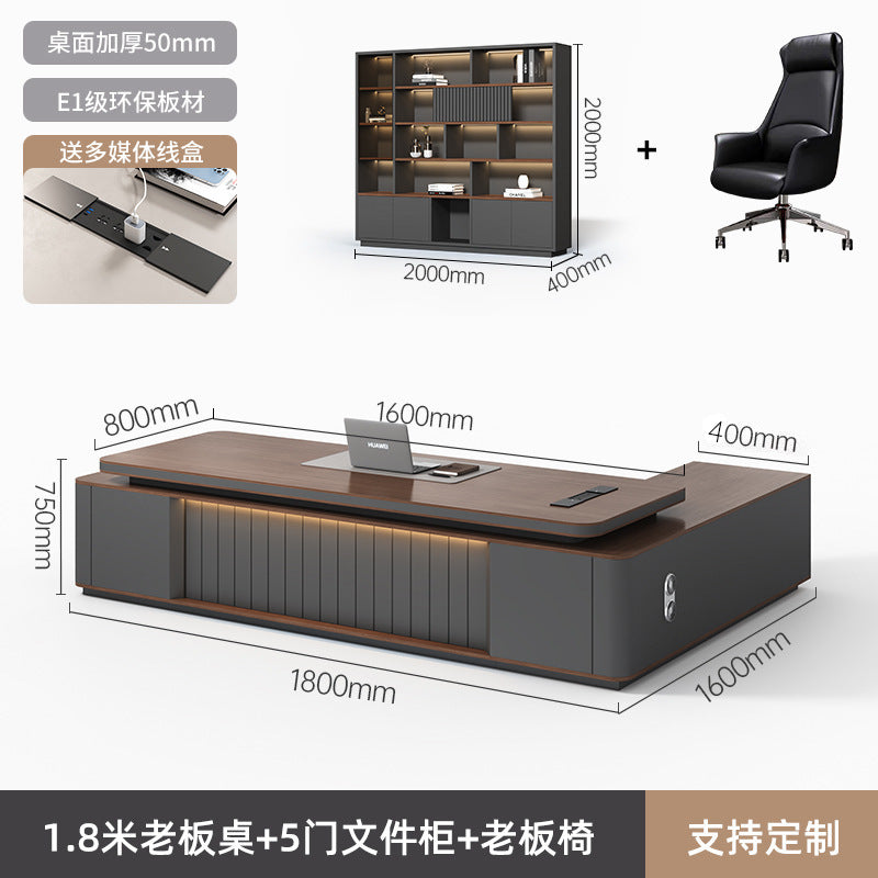 Saint li accessible luxury boss president manager supervisor desk executive desk casual modern thickened paint office desk chair