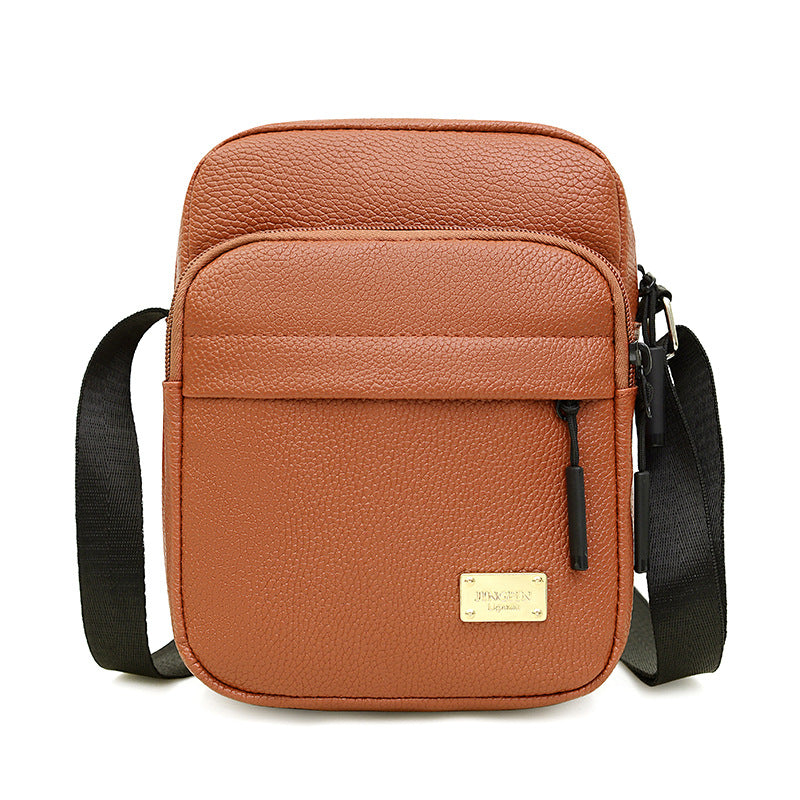 Simple soft leather texture messenger bag women's fashion retro versatile commuter small square bag layered storage going out shoulder bag