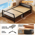 Folding bed - simple, home-use, adult single bed - perfect for rentals, offices, nap time, dorms - iron frame bed