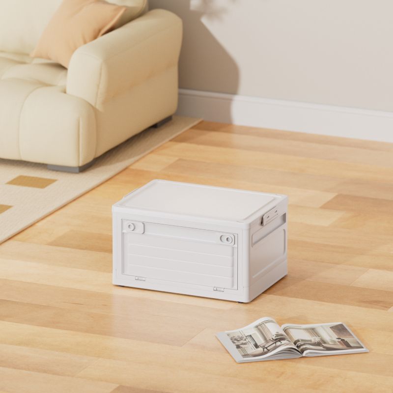 Household storage box Foldable large-capacity storage box Snack sorting box Clothing toys Dust-proof storage box with lid