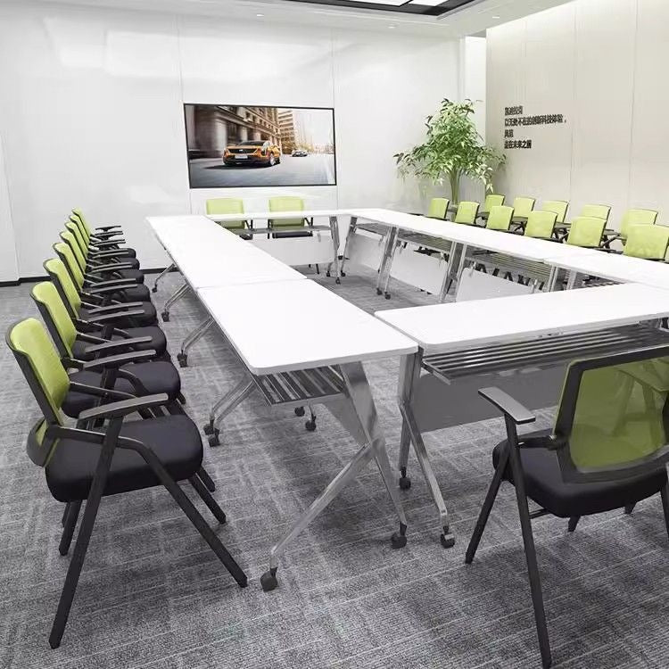 Training chair with table, office chair, writing board, backrest chair, wheeled folding chair, training institution conference room computer chair