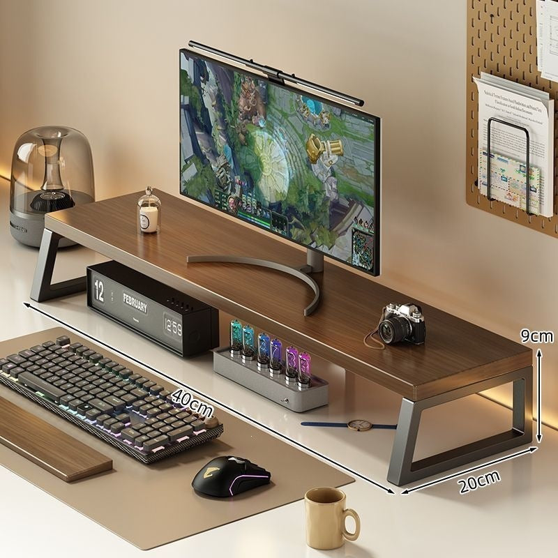 Computer elevated stand, e-sports room desktop storage rack, monitor bottom support rack, workstation long laptop stand