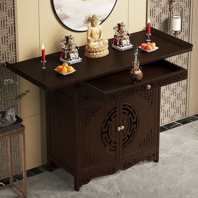 New chinoiserie buddha cabinet, standing cabinet, god of wealth, bodhisattva, guan gong, altar, casual altar, shrine, incense table, altar cabinet, bamboo