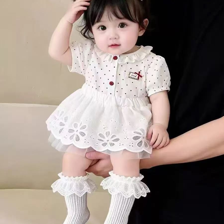 Summer sweetheart outfit: baby romper dress set - adorable summer style for your little girl