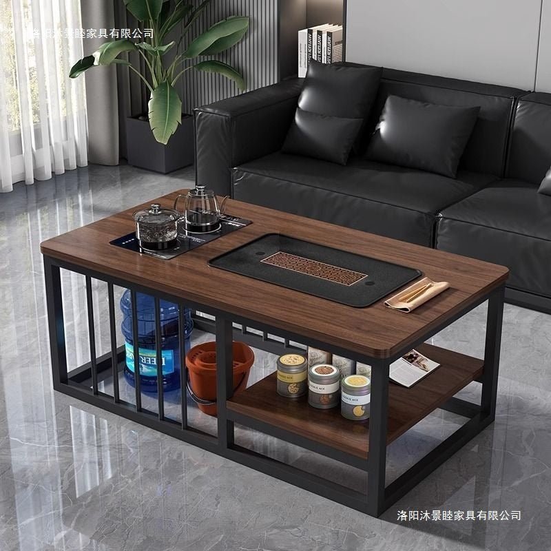 Tea table casual small apartment coffee table small tea table living room fully automatic simple tea making all-in-one table for home kung fu coffee table
