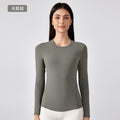 Yoga top - slim fit, stretchy, figure-flattering, long sleeve, barely-there feel, skin-friendly, pilates & workout activewear - daw192