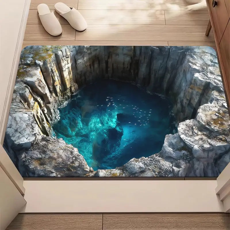 3d visual trap floor mat bathroom absorbent mat non-slip foot mat entrance door mat entrance door mat