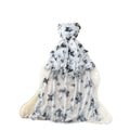 French riviera style printed bandeau dress - women's summer princess style sweet ruffle tiered fairy dress