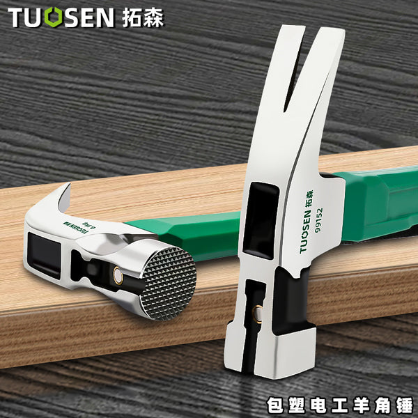 Tuosen Tools Hammer Wholesale Construction Decoration Hammer Anti-skid Nail Iron Hammer with Magnetic Nail Plastic Clad Hammer