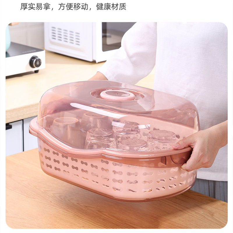 Japanese-style plastic cabinet drain bowl rack, kitchen drain rack, cupboard, plate, chopsticks storage box, processing custom LOGO