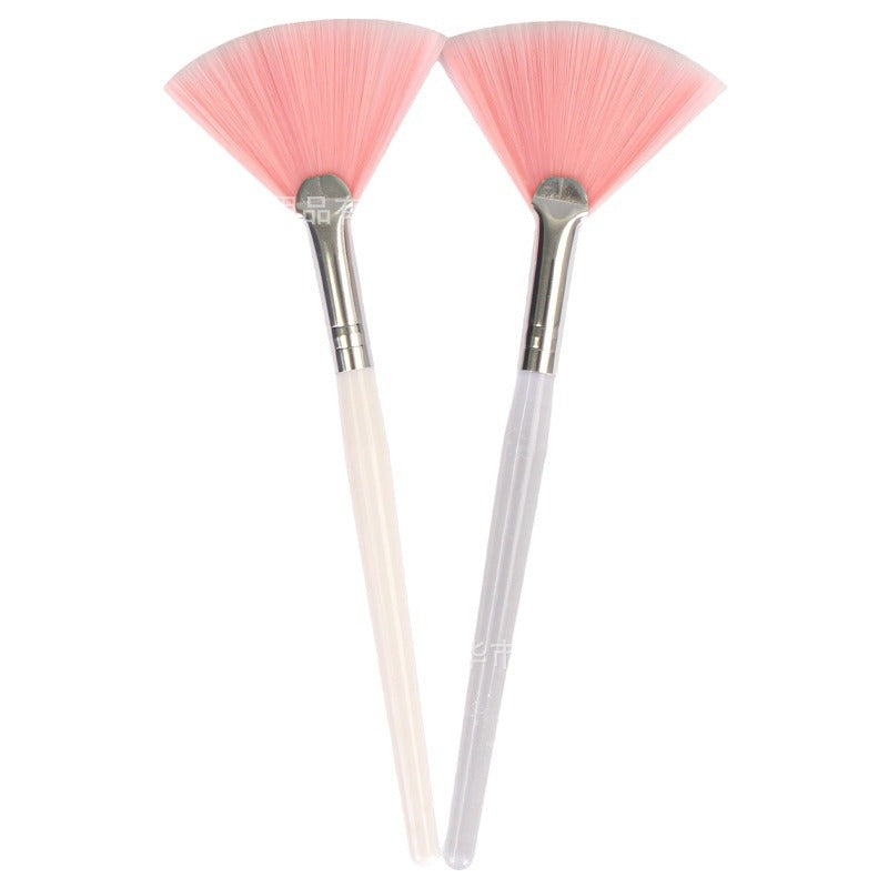 Fan-shaped powder brush, pink bristle fan-shaped brush, essential oil brush, fruit acid brush, powder bristle fan-shaped facial mask brush, essence water brush