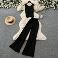 Salt style outfit work clothing style silm vest high waistloose pants women's summer lazy slimming lookeleganttwo-piece set