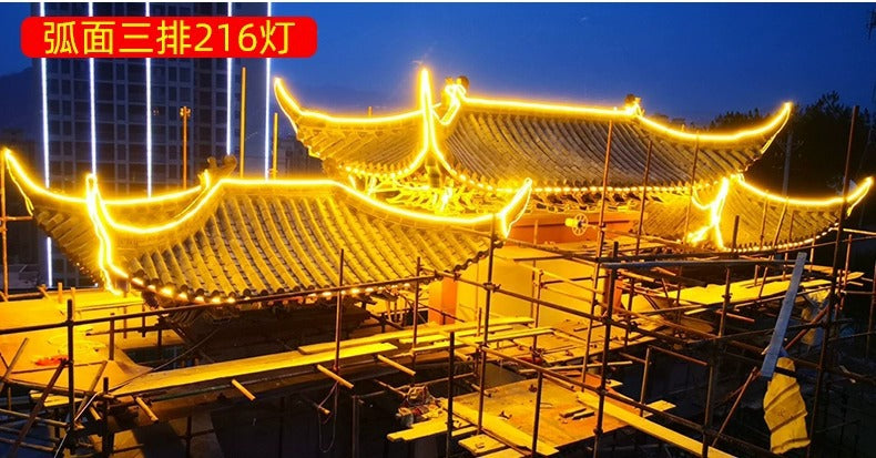 Light strip outdoor waterproof led220V project super bright soft light strip living room ceiling outdoor lighting decorative linear light