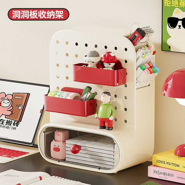 Student stationery, hole plate, storage box, desktop pen holder, sundries, drawer type shelf, entrance storage rack