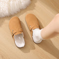 Thick soleheattech toe cap slippers for women new arrivalretrofashioneasiest for matchplaidcasual slippers for students outdoor lazy slippers