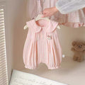 Newborn baby sweet korean style romper - stylish little princess sleeveless bodysuit - lightweight summer crawling suit