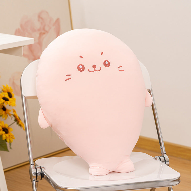 Ice silk seal doll doll sleeping pillow bed pillow super soft doll ice silk nap pillow cute style