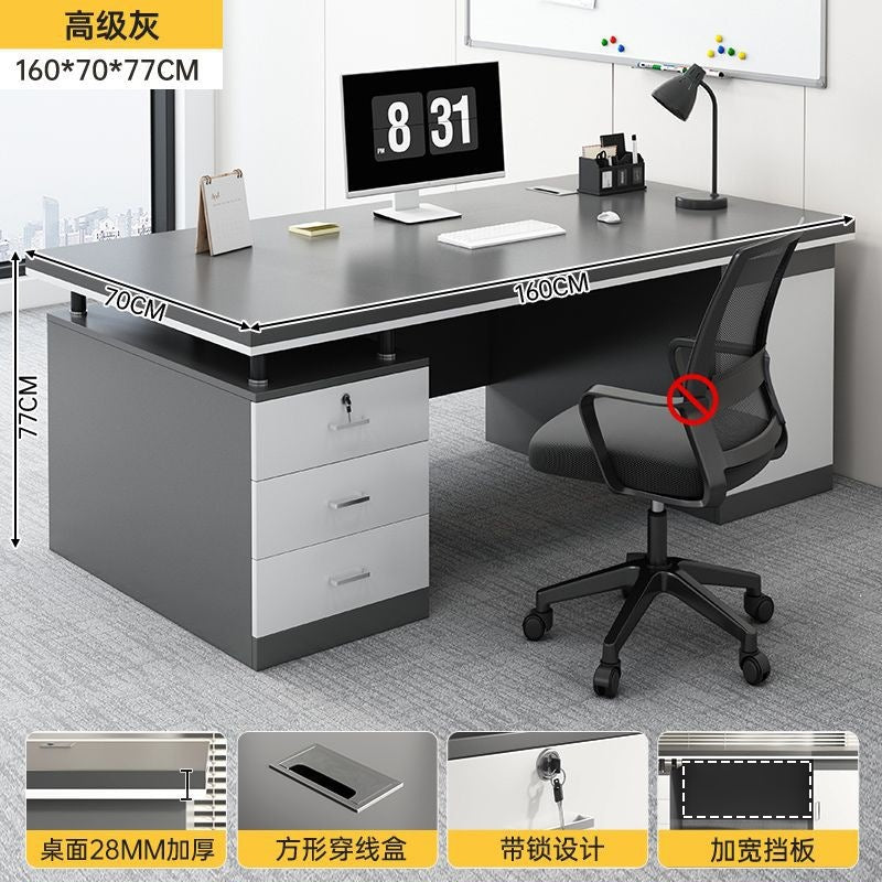 Office desk - minimalist modern design, suitable for employees, home use, students, and renters. bedroom desktop computer desk, freestanding