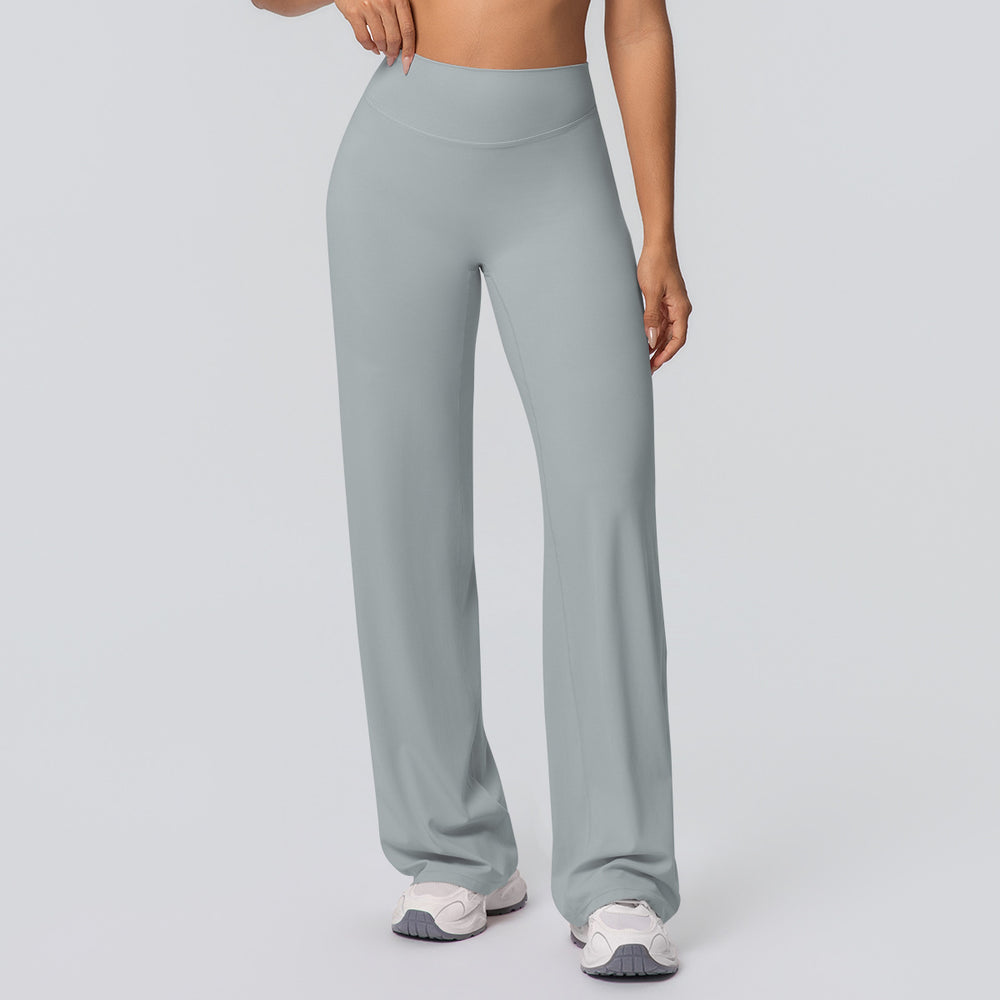 nude feel tight yoga pants high waist hip straight-leg pants looseslimming look outdoor sports running fitness pants