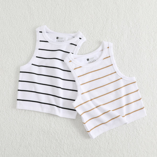 Seamless Threaded Striped Dance Fitness Vest High Elastic Comfort YOGA Running Quick Drying Underwear, Traceless