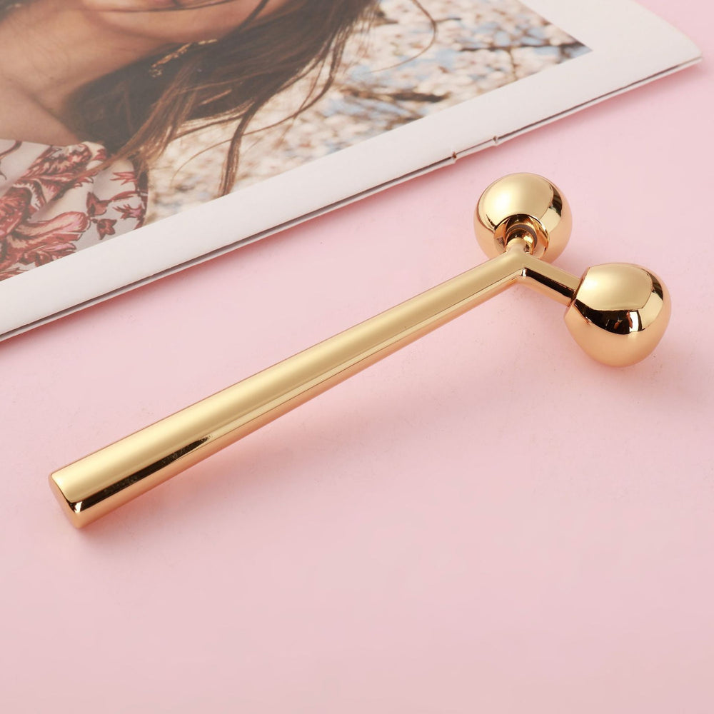 Factory direct zinc alloy roller massager - manual facial lifting & firming v-line beauty massage tool