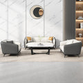 Modern minimalist office sofa and coffee table set - ideal for business reception, client meetings, and executive lounges