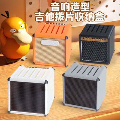 kids3d printed bass storage box artificial music speaker instrument desktop decoration guitar pick accessories