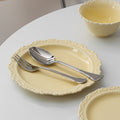 Ins embossed ceramic dinnerware set - vintage style dinner plates, western dinner plates, vegetable plates, royal style cream ceramic plates